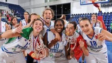 Nene Diene con la maglia di Le Mura e in Nazionale agli Europei