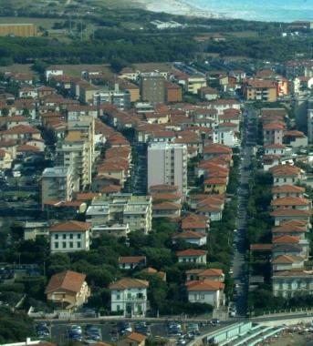 Una veduta di case a Rosignano 