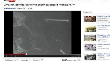 Uno dei filmati dei bombardamenti di Livorno più cliccati su Youtube