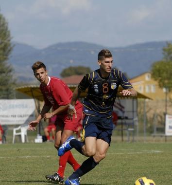 Un momento della partita tra Lammari e Ghivizzano terminata in parit&agrave; (vip)  