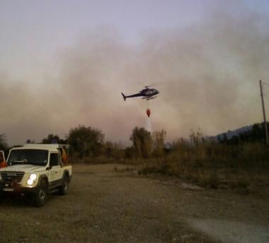 Lintervento per spegnere lincendio che &egrave; scoppiato marted&igrave; al Gagno 