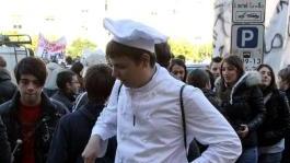 <b>LA PROTESTA.</b> Gli studenti del Minuto scendono in piazza