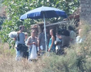 Lattrice toscana Vittoria Puccini, a sinistra le prime riprese del film Acciaio 