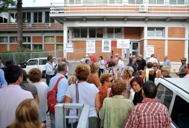 Il presidio organizzato dal Comitato Sanit&agrave; 