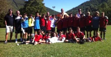 <b>IN ALTURA. </b>Il gruppo dellAntignano a Pievepelago 