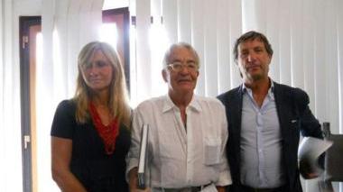 Bruno Ambrosi con l’assessore Bernardini e il sindaco Zubbani