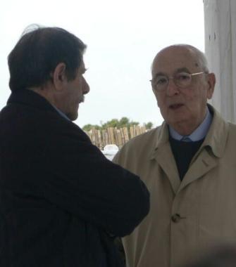 Il consigliere Rocco Cangelosi con il presidente Giorgio Napolitano 