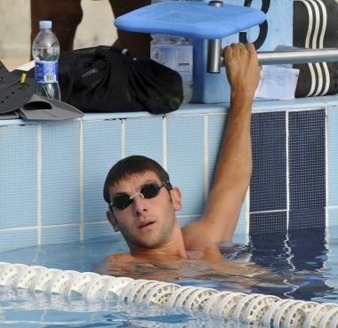 <b>RISCATTO. </b> Bobo Ferretti mentre si allena in piscina              