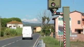 L’autovelox sulla provinciale dei Tre Comuni