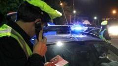 Un posto di blocco della polizia