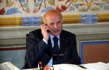 <b>PRESIDENTE.</b> Osvaldo Angeli e in alto lassessore Raffaele Parrini 