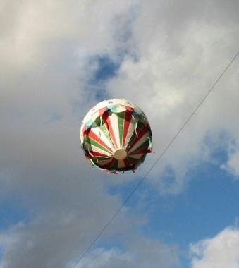 Il pallone di Santa Celestina lanno scorso dopo il decollo 