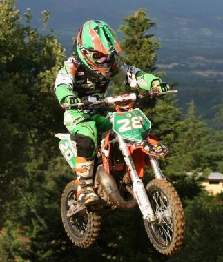 Tommaso Talluri durante la gara al Santa Barbara  