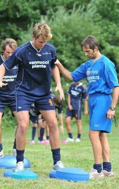 Gianni Cioni segue lallenamento nel ritiro di Pievepelago 