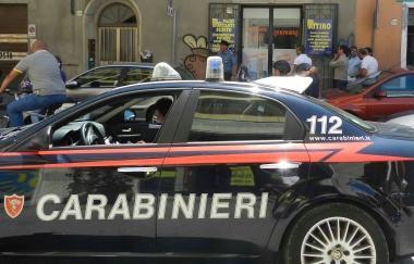 Una gazzella dei carabinieri durante un intervento 