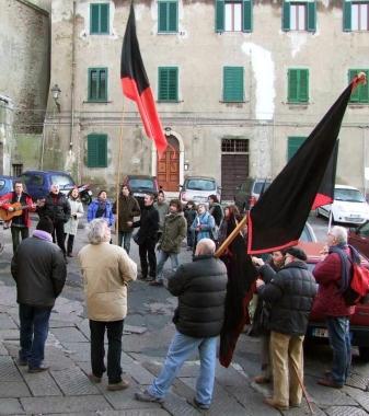 Manifestazione del gruppo anarchico per celebrare il centenario della morte di Pietro Gori 