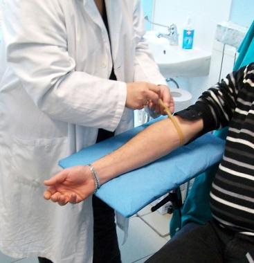 Un prelievo di sangue 