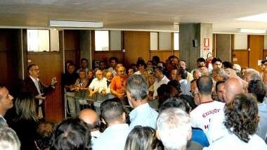 Un momento di un’asta giudiziaria