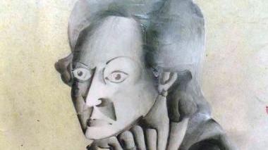 Uno degli schizzi realizzati da Maria Luisa Massa in mostra al parco dei Ciliegi
