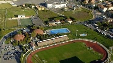 La zona sportiva vista dall’alto