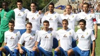 Gli undici del Prato scesi in campo nel primo tempo contro il Barletta