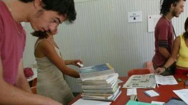 Un mercatino di libri usati