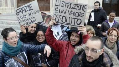 <b>LA PROTESTA.</b> Degli studenti delle superiori