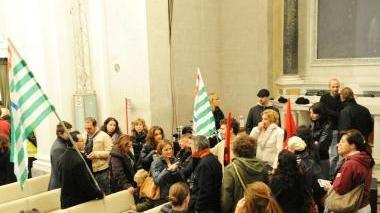 Dipendenti del Giglio durante una protesta (archivio)