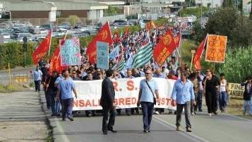 La manifestazione dei lavoratori AnsaldoBreda della scorsa settimana