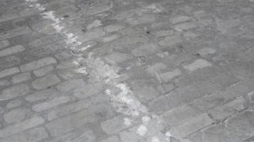 La pavimentazione danneggiata