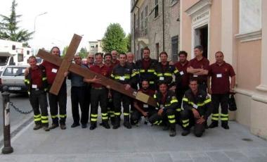 Il gruppo di vigili del fuoco partito da Aulla 