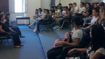 Gli studenti ricevuti in municipio dall’assessore Donnini e dai consiglieri del Rosso e Bertini