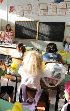 Alunni in classe durante una lezione