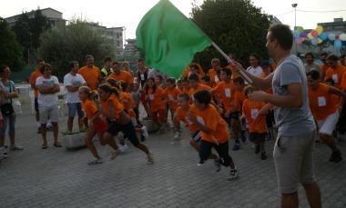 La partenza dei corridori pi&ugrave; piccoli 