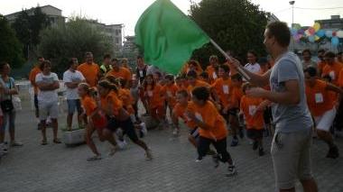 La partenza dei corridori più piccoli