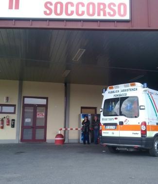 Lentrata del pronto soccorso dellospedale Lotti dove lavorava linfermiera 