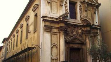 Ponteggi alla chiesa della SS. Annunziata detta anche dei Greci