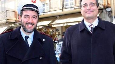 Il comandante Strippoli con il sindaco Lunardini