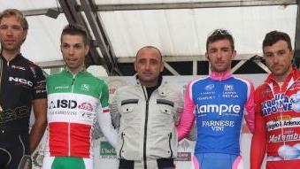 Paolo Bettini sul podio pratese l’anno scorso