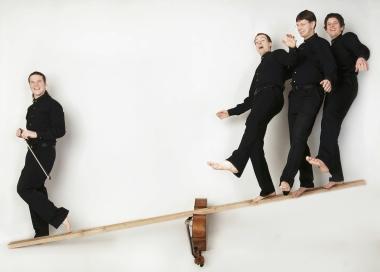 Una curiosa foto per i musicisti del Quartetto Bennewitz               