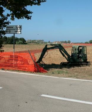La zona dove sono stati ritrovati gli ordigni bellici 