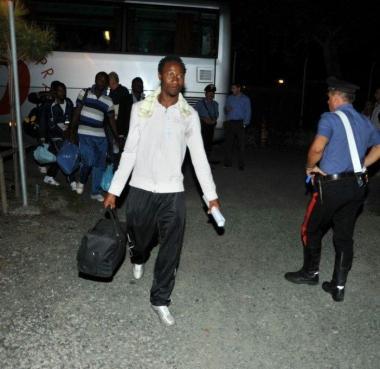 Larrivo dei profughi alle Tamerici   
