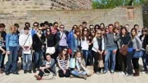 Gli studenti del Pontormo durante la visita a Ostringen