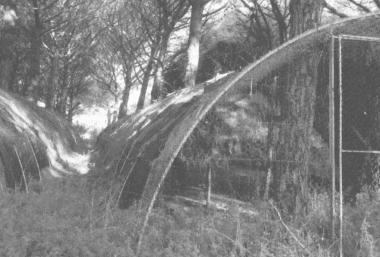 Foto satellitare con evidenziati i margini del nucleo poderale Uguccione e una voliera stralciata dai volumi destinati alla trasformazione in case