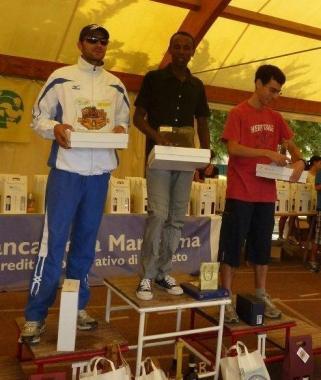 <b>IL PODIO.</b> Della gara podistica 