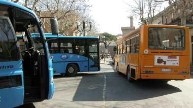 Il termina bus in via Leonardo Da Vinci