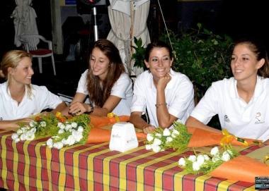 Una cena con le giocatrici biancorosse 