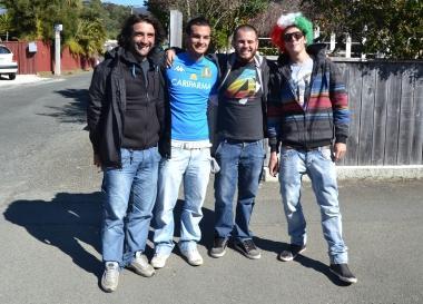 <b>PASSIONE. </b>I quattro livornesi ieri mattina a Nelson 