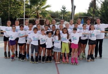 Le atlete della societ&agrave; Skating club di Massa 