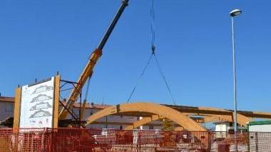 Il cantiere della scuola materna di San Pierino